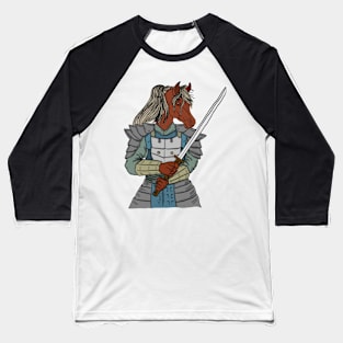 Horse Samurai Baseball T-Shirt